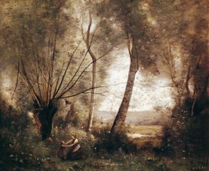 横向き 作： Jean Baptiste Camille Corot